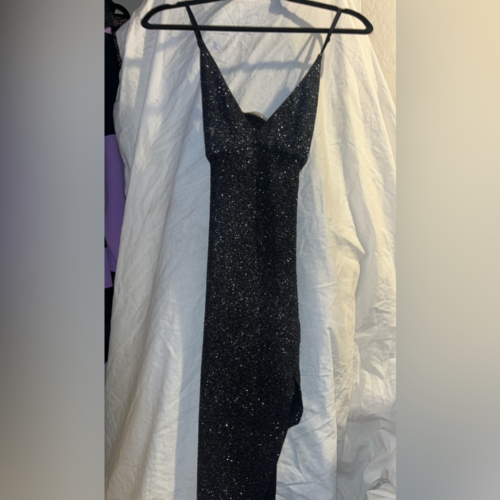 Black and silver sparkle/shimmer dress